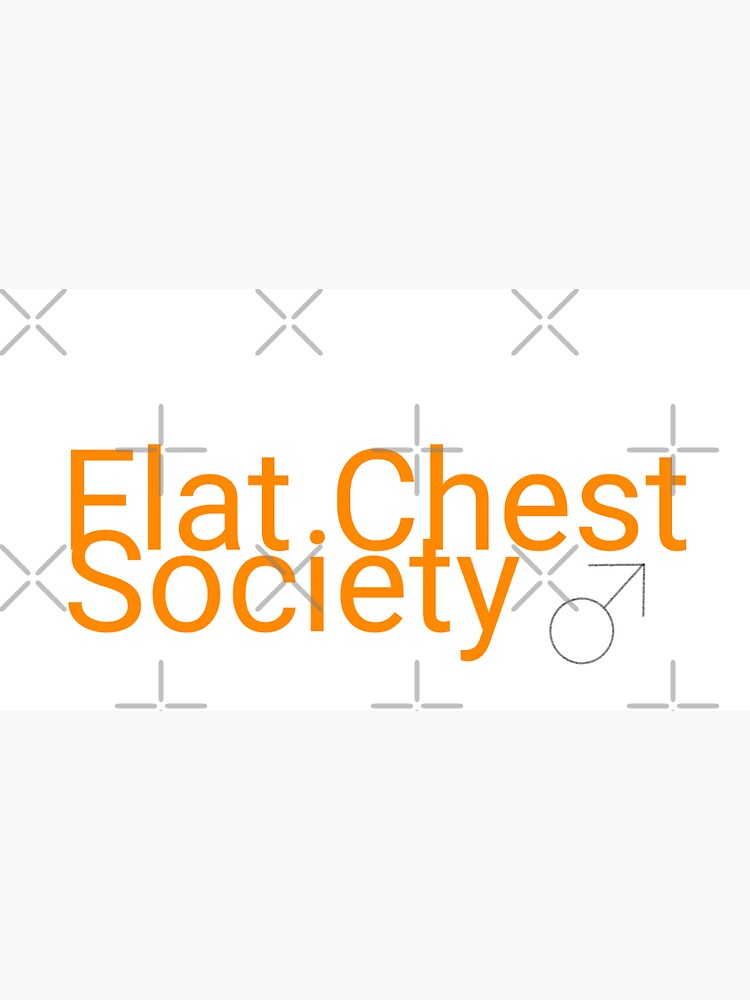 "Flat Chest Society" Sticker by VikkiVarieties Redbubble