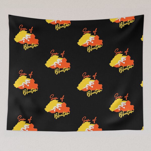 Item preview, Son of Bhutan Map Flag designed and sold by NovawayDirect.