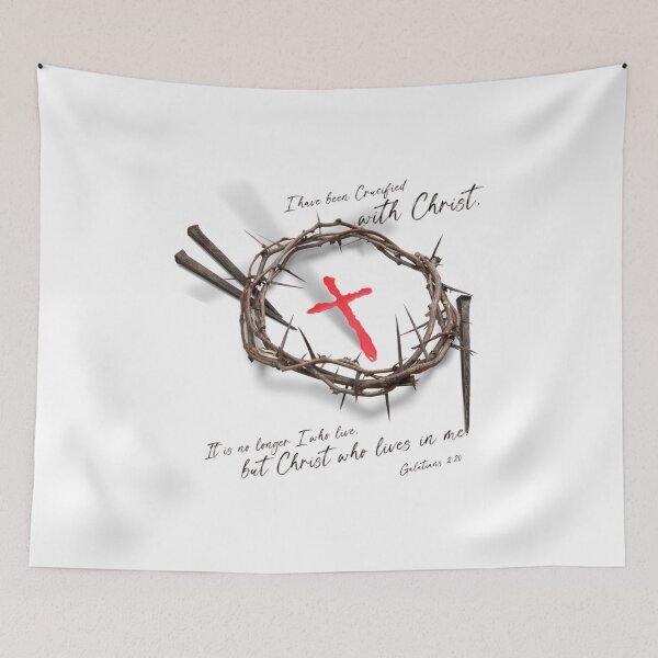 Item preview, CRUCIFIED WITH CHRIST- Galatians 2:20 Christian tees, sweatshirts, hoodies, tanktops, etc. designed and sold by Brent Horton.