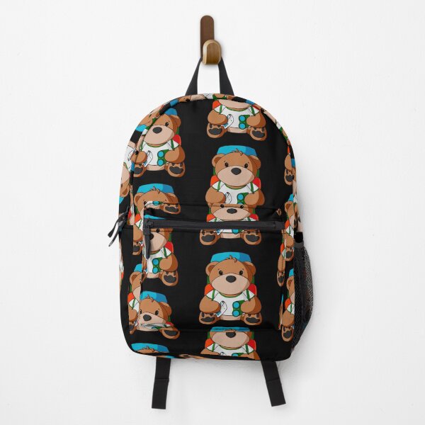 Artikelvorschau, Backpacker-Teddybär entworfen und verkauft von Alisha Ober Designs.