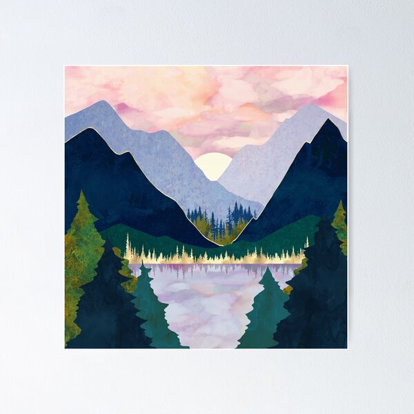 Item preview, Winter Mountain Lake designed and sold by spacefrogdesign.