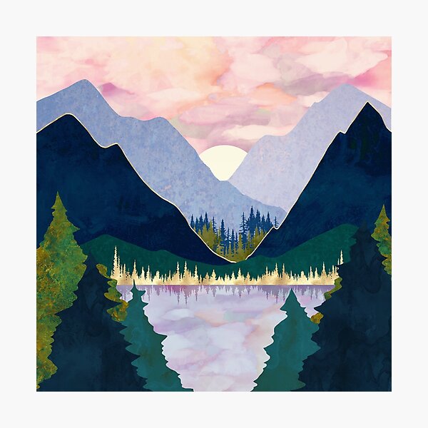 Item preview, Winter Mountain Lake designed and sold by spacefrogdesign.