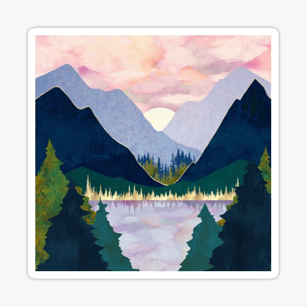 Item preview, Winter Mountain Lake designed and sold by spacefrogdesign.