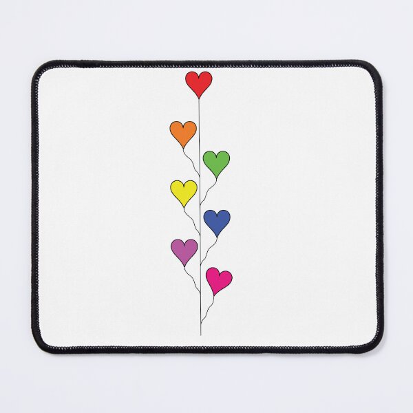 Item preview, Seven Rainbow Colored Heart Balloons  designed and sold by Mindful-Designs.