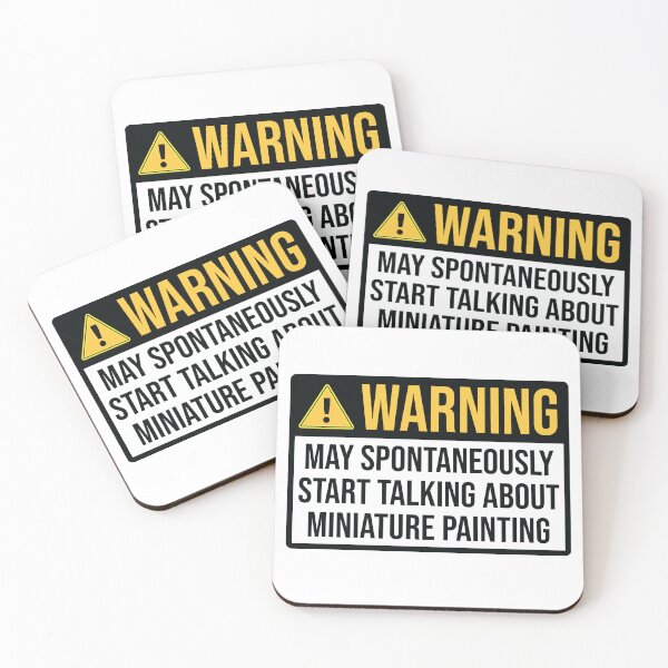 Item preview, Miniature Painter Funny Warning designed and sold by woodesigner.