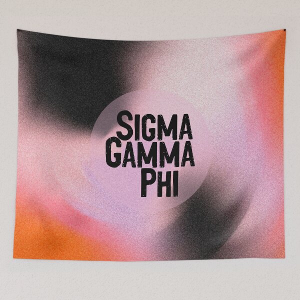 Item preview, Sigma Gamma Phi, SGPhi, Thusa, Arethusa, Pink and orange gradient, Fredonia, Oneonta, oney, Potsdam, Sorority, College, tapestry  designed and sold by briellescozz.