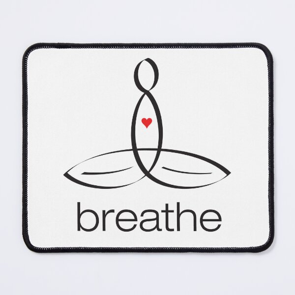 Item preview, Yoga Meditator with "Breathe" in plain text. designed and sold by Mindful-Designs.