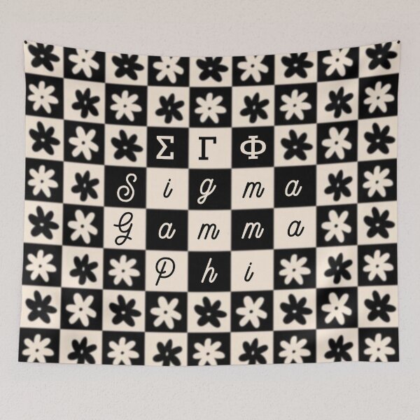 Item preview, Sigma Gamma Phi, SGPhi, Thusa, Arethusa, Flower checker, Fredonia, Oneonta, oney, Potsdam, Sorority, College, tapestry  designed and sold by briellescozz.