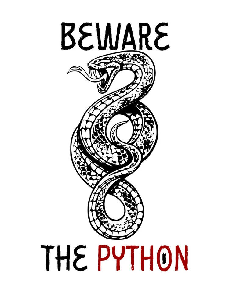 Thumbnail 4 of 4, iPhone Case, Beware The Python designed and sold by Droidmcboyd.