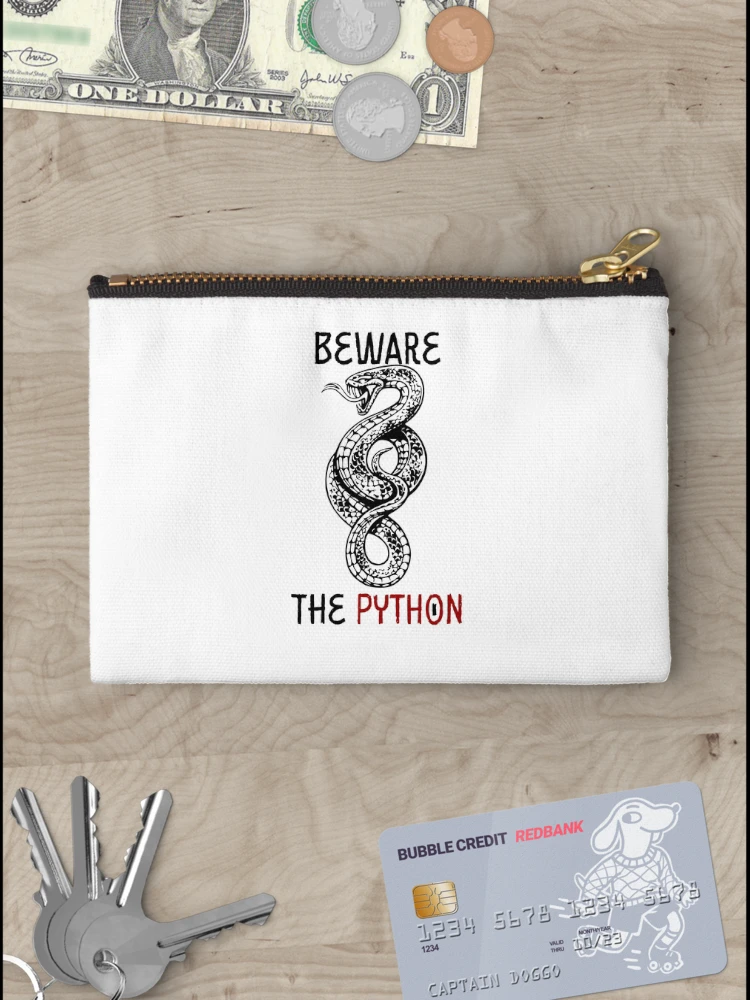 Thumbnail 3 of 4, Zipper Pouch, Beware The Python designed and sold by Droidmcboyd.