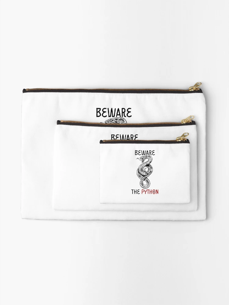 Thumbnail 2 of 4, Zipper Pouch, Beware The Python designed and sold by Droidmcboyd.