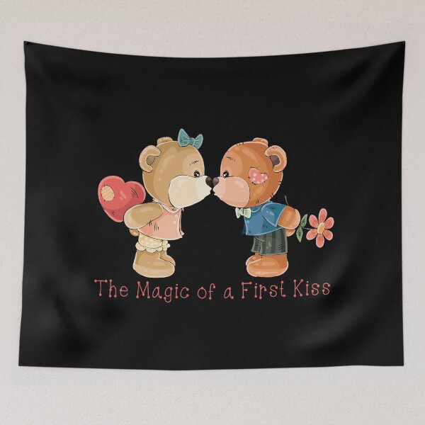 Item preview, The Magic of a First Kiss! (on Black) designed and sold by PawsitiveMum.
