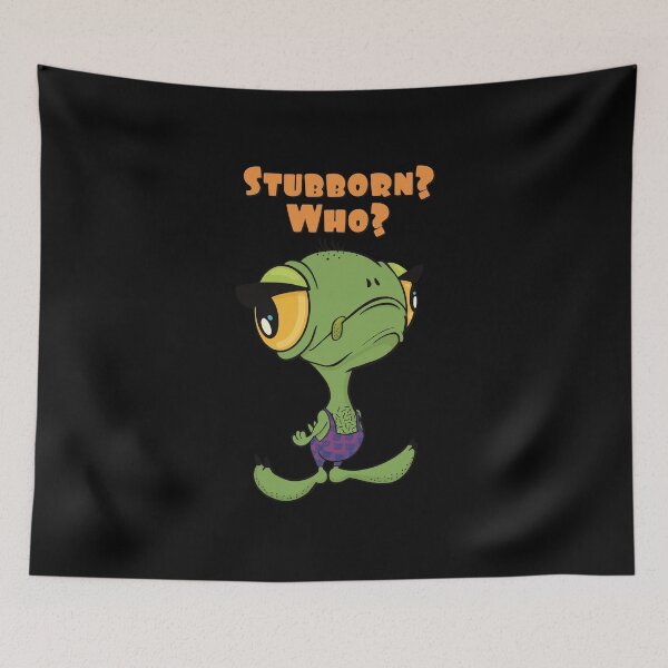 Item preview, Cheeky green chick showing attitude asking Stubborn? Who? designed and sold by marina63.
