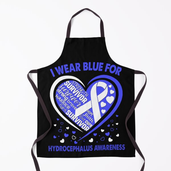 Item preview, I Wear Blue For Hydrocephalus Survivor Heart Ribbon designed and sold by heppenp.