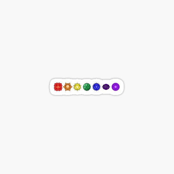 The Seven Chakras of Yoga Sticker