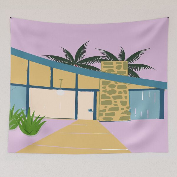 Item preview, Palm Springs MCM Home with a Pink Door designed and sold by LisWilliams.