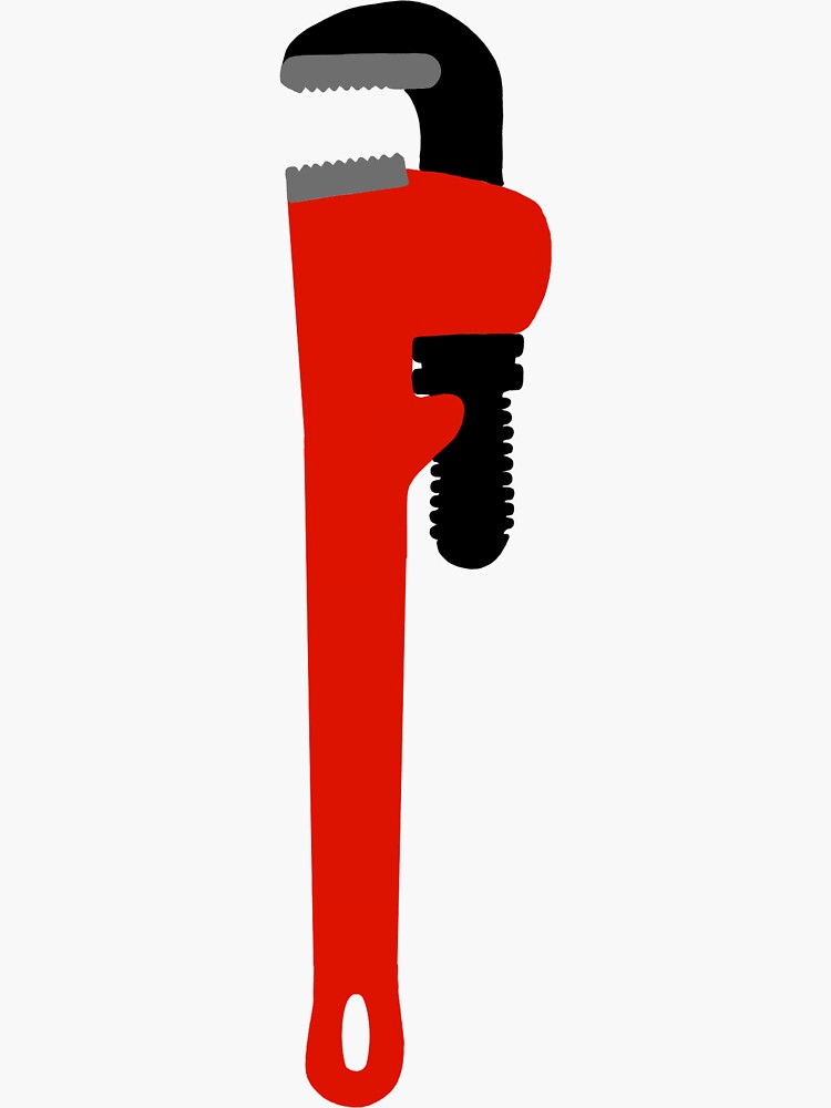 "Pipe wrench" Sticker for Sale by catsncrocs6 Redbubble