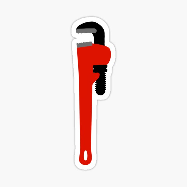 "Pipe wrench" Sticker for Sale by catsncrocs6 Redbubble