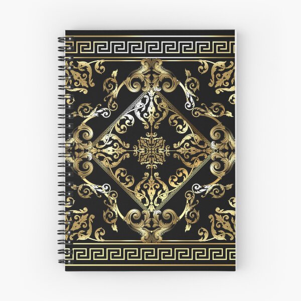 Item preview, Ornate Baroque Filigree Gold Black Waves Greek Meander designed and sold by Yiorgos Designs.