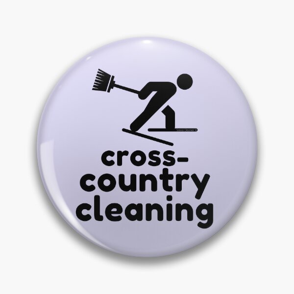 Item preview, Cross Country Cleaning Skier With Broom Housekeeper Janitor designed and sold by SavvyCleaner.