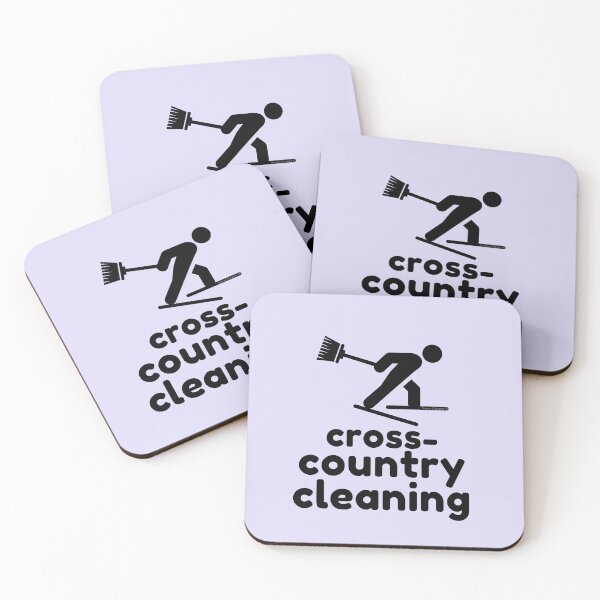 Item preview, Cross Country Cleaning Skier With Broom Housekeeper Janitor designed and sold by SavvyCleaner.