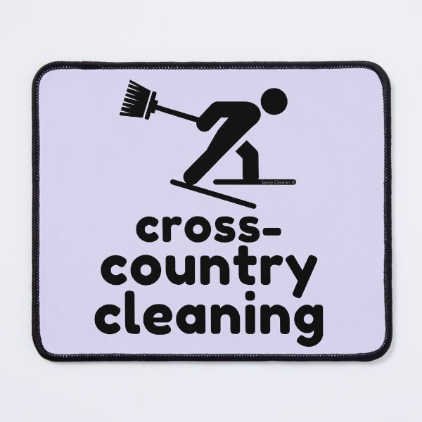 Item preview, Cross Country Cleaning Skier With Broom Housekeeper Janitor designed and sold by SavvyCleaner.