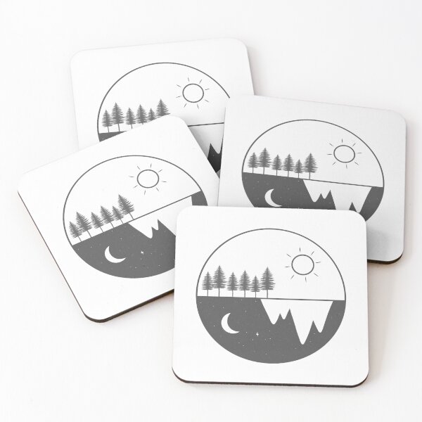 Item preview, Día y noche montaña y árboles. designed and sold by EvaGracesArt.