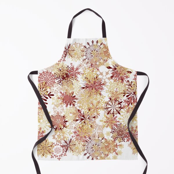 Item preview, Pattern of Golden and Brown Snowflakes on a Light Background  designed and sold by branaghbel.