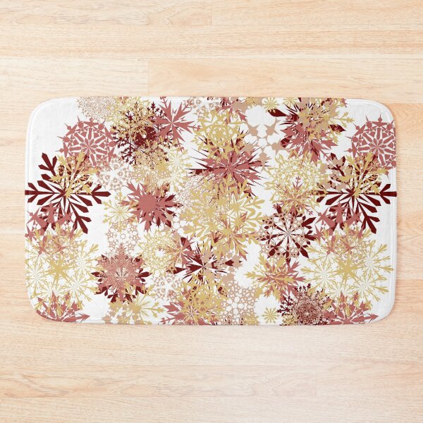 Item preview, Pattern of Golden and Brown Snowflakes on a Light Background designed and sold by branaghbel.
