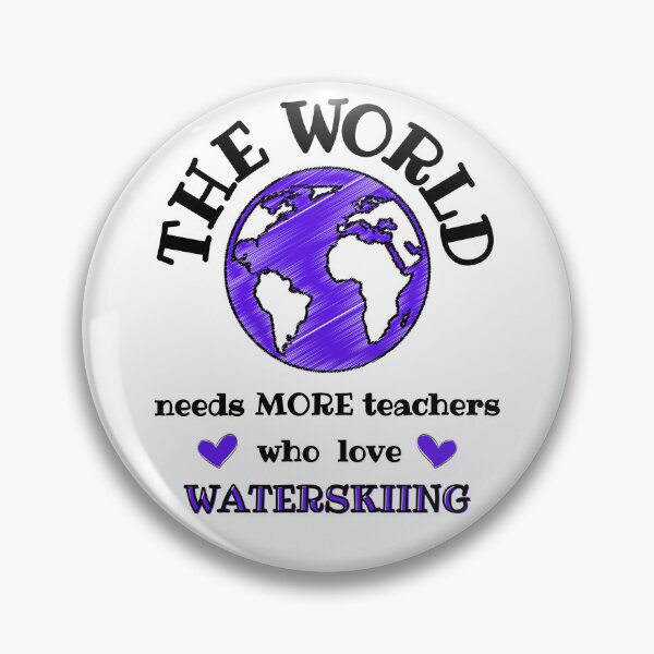 Item preview, The world needs more teachers who love waterskiing designed and sold by TheGreenGoat.