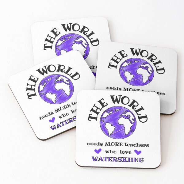 Item preview, The world needs more teachers who love waterskiing designed and sold by TheGreenGoat.
