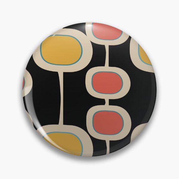 Item preview, Mid Mod Retro Bubbles in Yellow and Peach on Turquoise designed and sold by LisWilliams.
