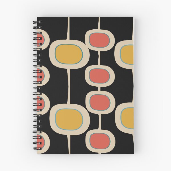 Item preview, Mid Mod Retro Bubbles in Yellow and Peach on Turquoise designed and sold by LisWilliams.