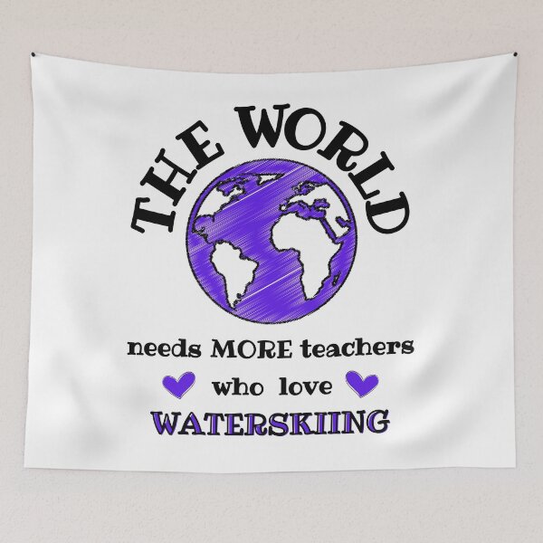 Item preview, The world needs more teachers who love waterskiing designed and sold by TheGreenGoat.
