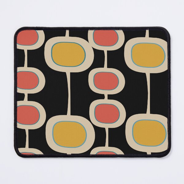 Item preview, Mid Mod Retro Bubbles in Yellow and Peach on Turquoise designed and sold by LisWilliams.