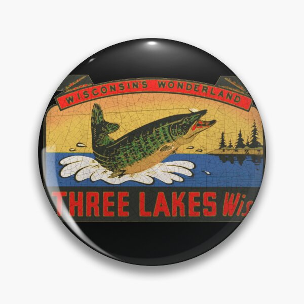 Item preview, Three Lakes Wisconsin Vintage decal USA designed and sold by Centuryvault.