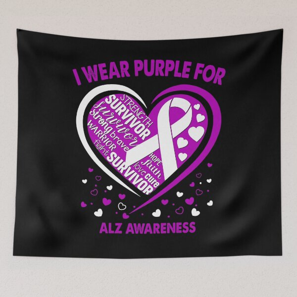 Item preview, I Wear Purple For ALZ Survivor Heart Ribbon designed and sold by heppenp.