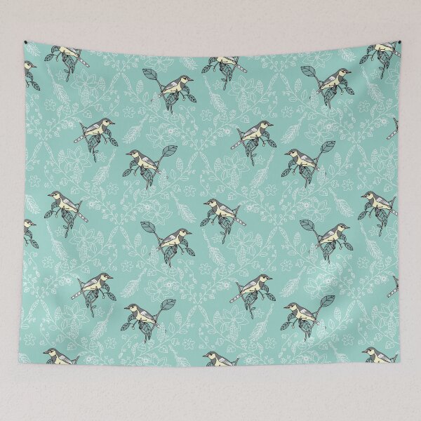 Item preview, Ornate Birds And Flowers Pattern Design - Aesthetic Nature Illustration  designed and sold by CamSkot.
