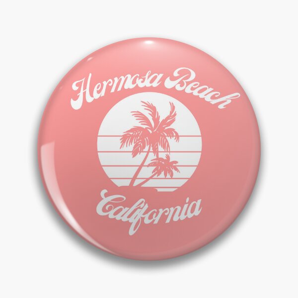 Item preview, Hermosa Beach California (White + Coral) designed and sold by Just-Basic.