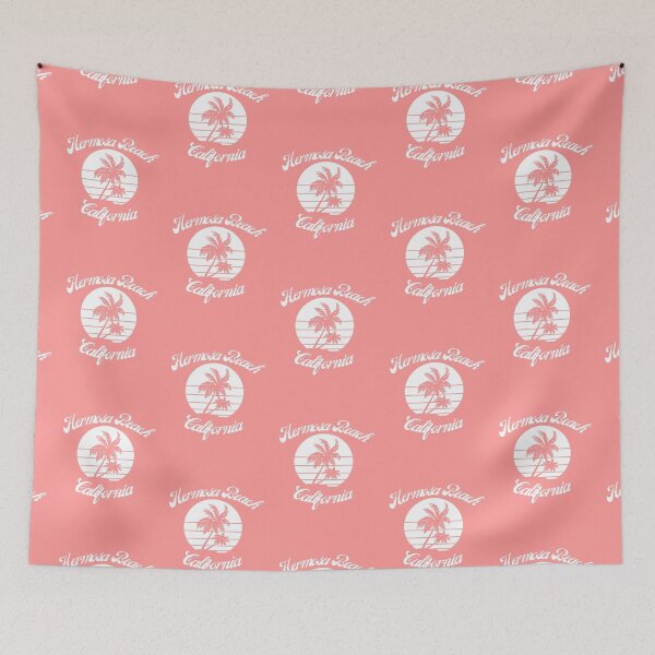 Item preview, Hermosa Beach California (White + Coral) designed and sold by Just-Basic.