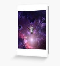 Space Goat Greeting Card