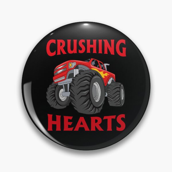 Item preview, Valentines Day Boy Crushing Heart Monster Truck designed and sold by Tatus Brinal.