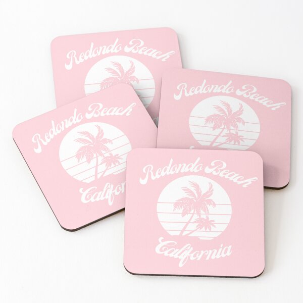Item preview, Redondo Beach California (White + Light Pink) designed and sold by Just-Basic.