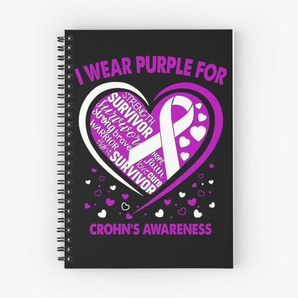 Item preview, I Wear Purple For Crohn's Survivor Heart Ribbon designed and sold by heppenp.