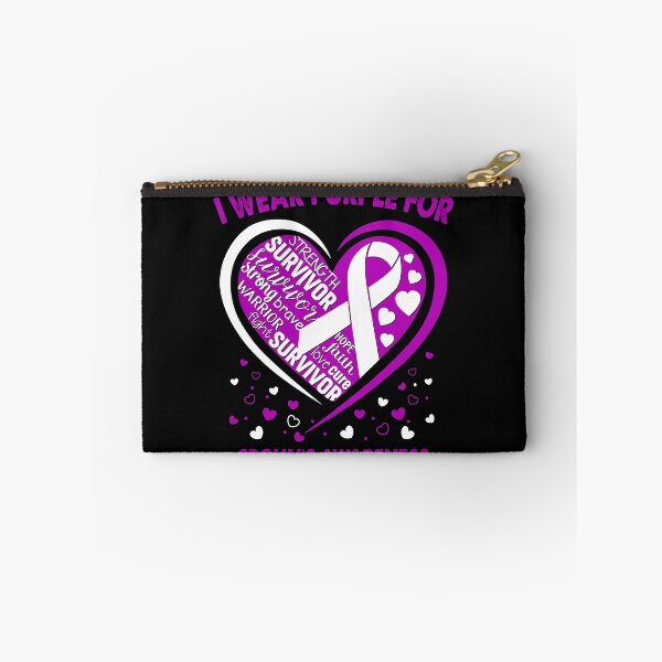 Item preview, I Wear Purple For Crohn's Survivor Heart Ribbon designed and sold by heppenp.