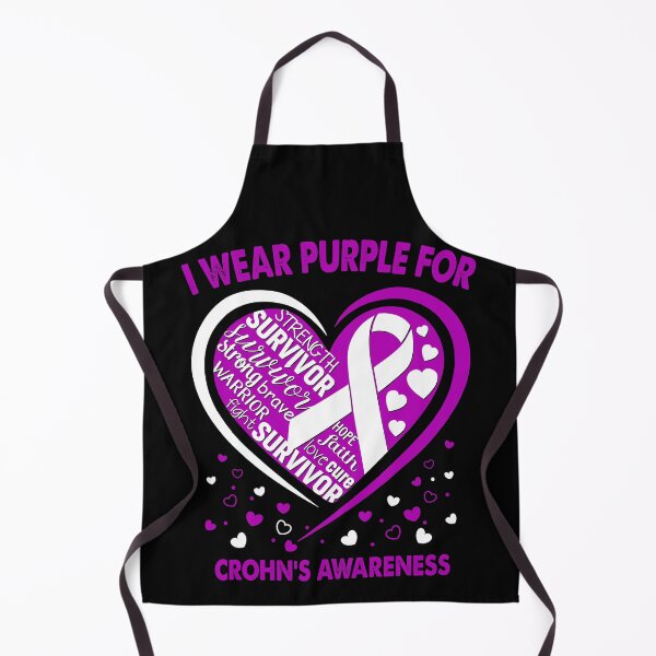 Item preview, I Wear Purple For Crohn's Survivor Heart Ribbon designed and sold by heppenp.