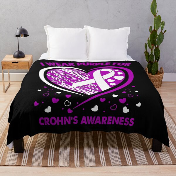 Item preview, I Wear Purple For Crohn's Survivor Heart Ribbon designed and sold by heppenp.