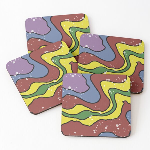 Item preview, Rich Earthy Abstract Retro Liquid Swirls designed and sold by JadedLilacsArt.