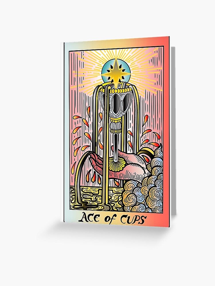 Tarot Card Cups Greeting Card Tarot Card Cups Greeting Card