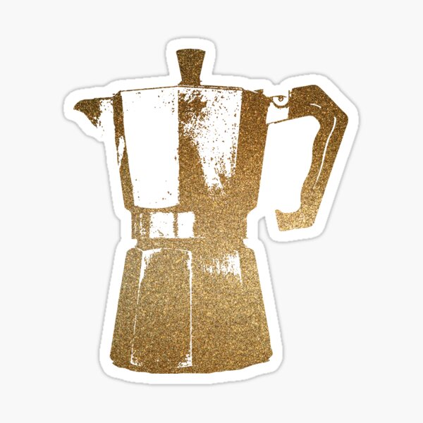 Geyser coffee maker with glass of milk line icon, Coffee time concept, moka  pot sign on